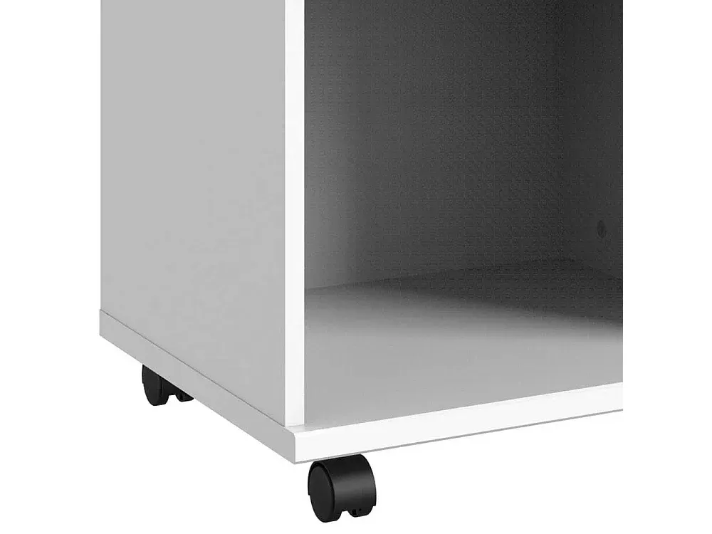 Moderner Rollcontainer in Betonoptik, Lichtgrau, 58 cm hoch