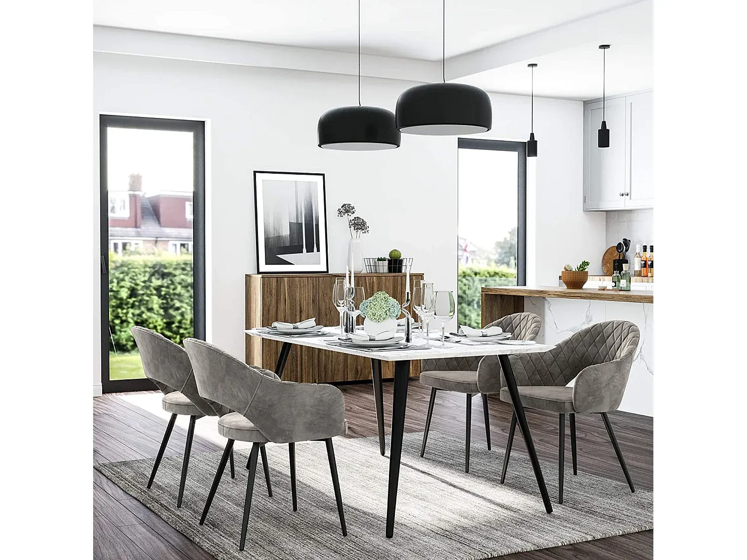 Moderner Polsterstuhl für Esszimmer