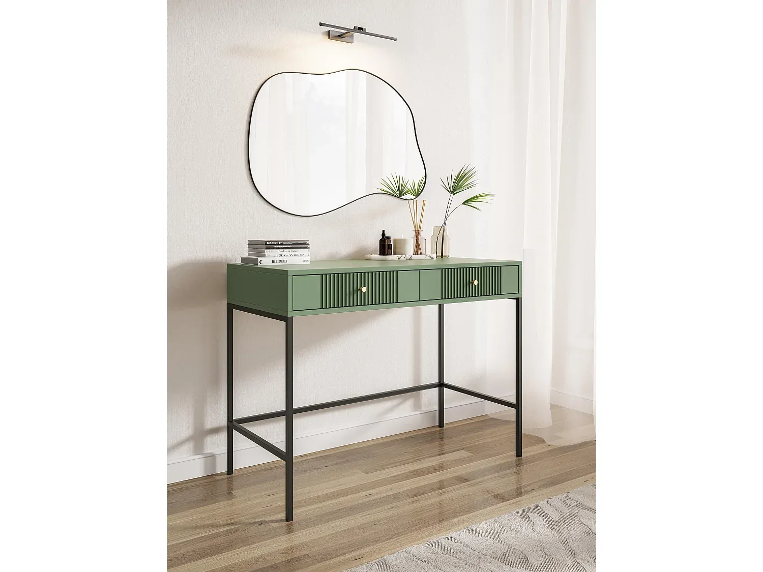 Moderner Konsolentisch in Grün, 104x50x79 cm