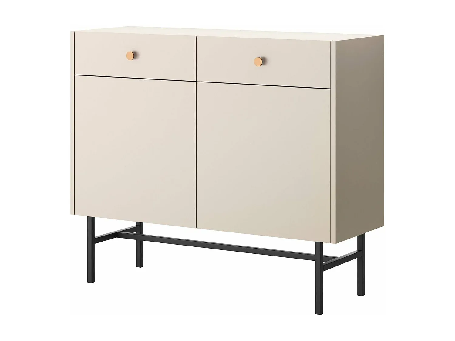 2-türiges Sideboard in Greige, 104 cm