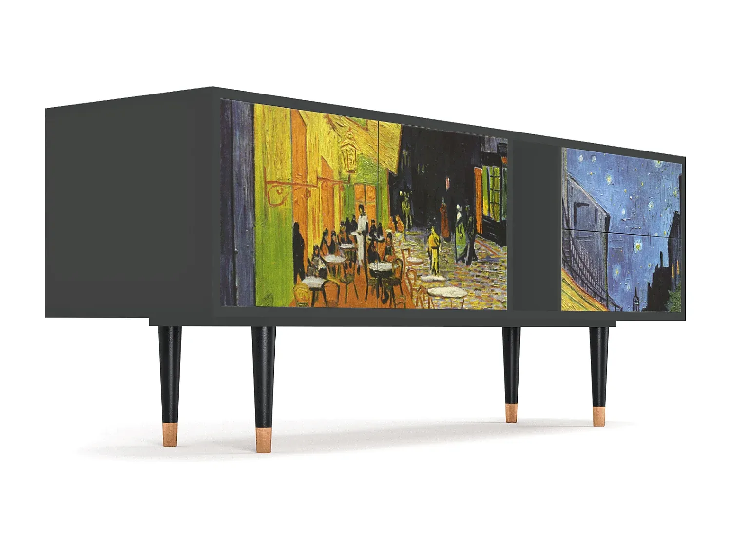 Moderner TV-Schrank mit viel Stauraum, Anthrazit