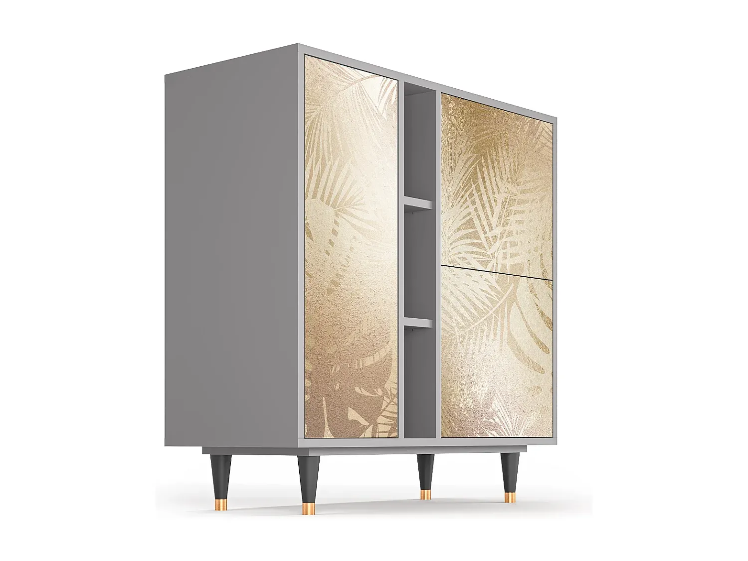 Großes modernes Sideboard in Grau, 94x96x41 cm