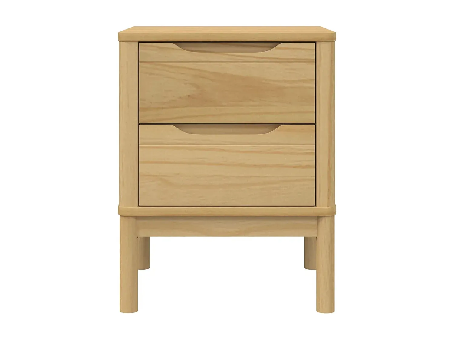 Nachttisch aus Kiefernholz in Wachsbraun, 45x39x57 cm