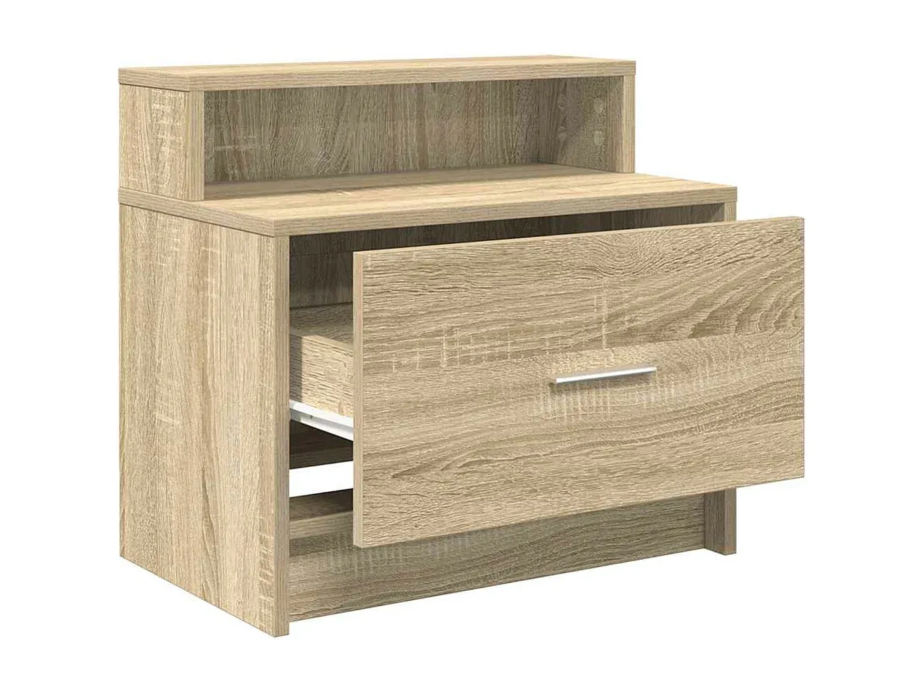Zweier-Set Nachttische mit Schubladen 51x31x47 cm Sonoma-Eiche
