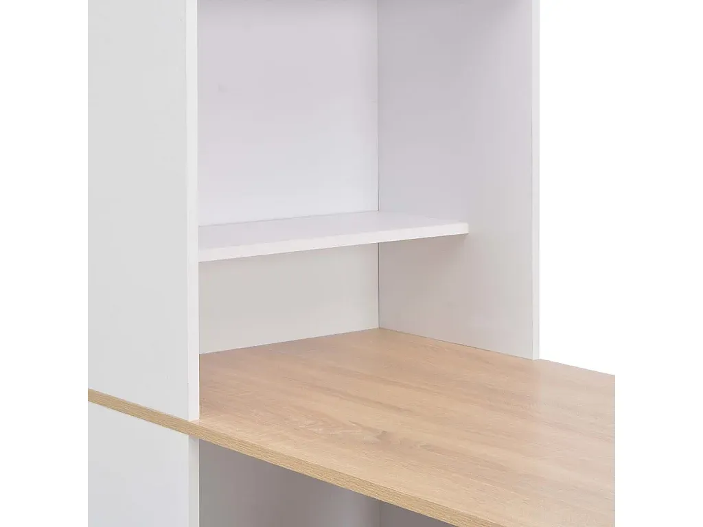 Kompakter Bartisch mit Stauraum, Weiß, 115x59x200 cm