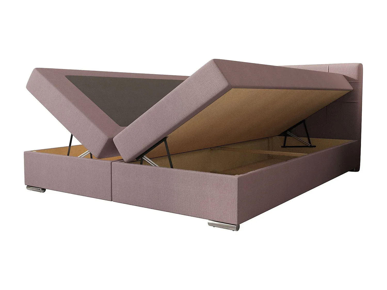 Luxuriöses Boxspringbett mit Stauraum und Topper 180x200 cm