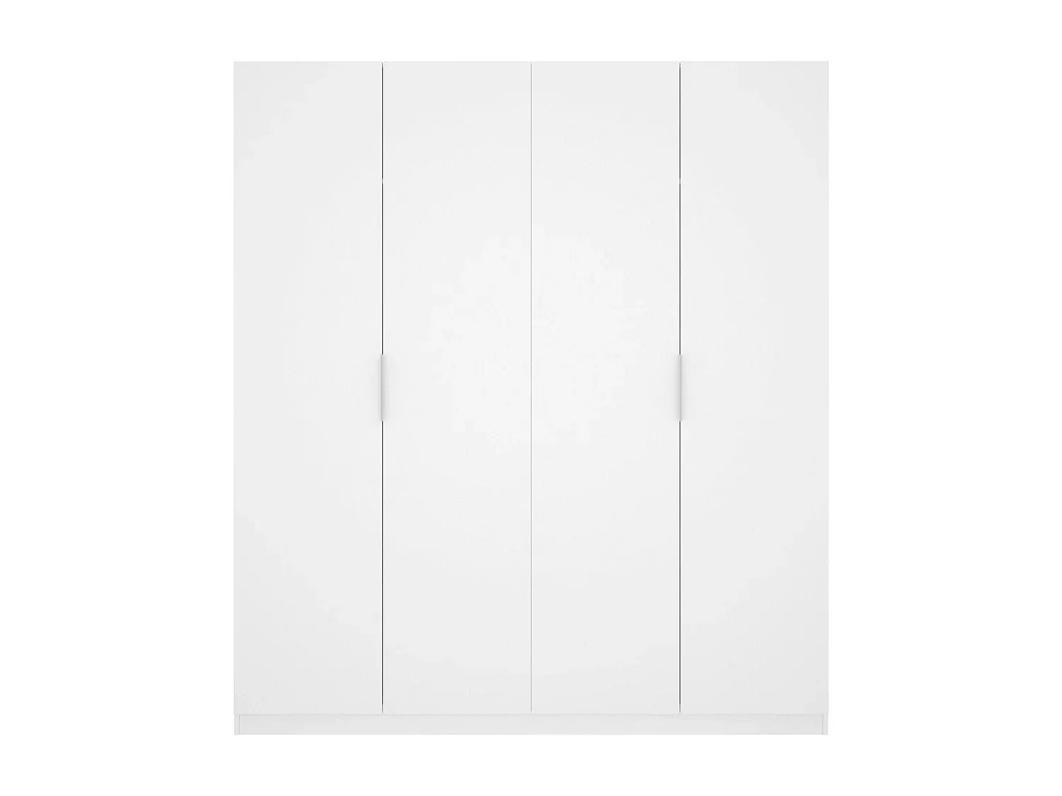 Schlafzimmer Kleiderschrank mit 4 Türen, 180x52x204 cm, Weiß