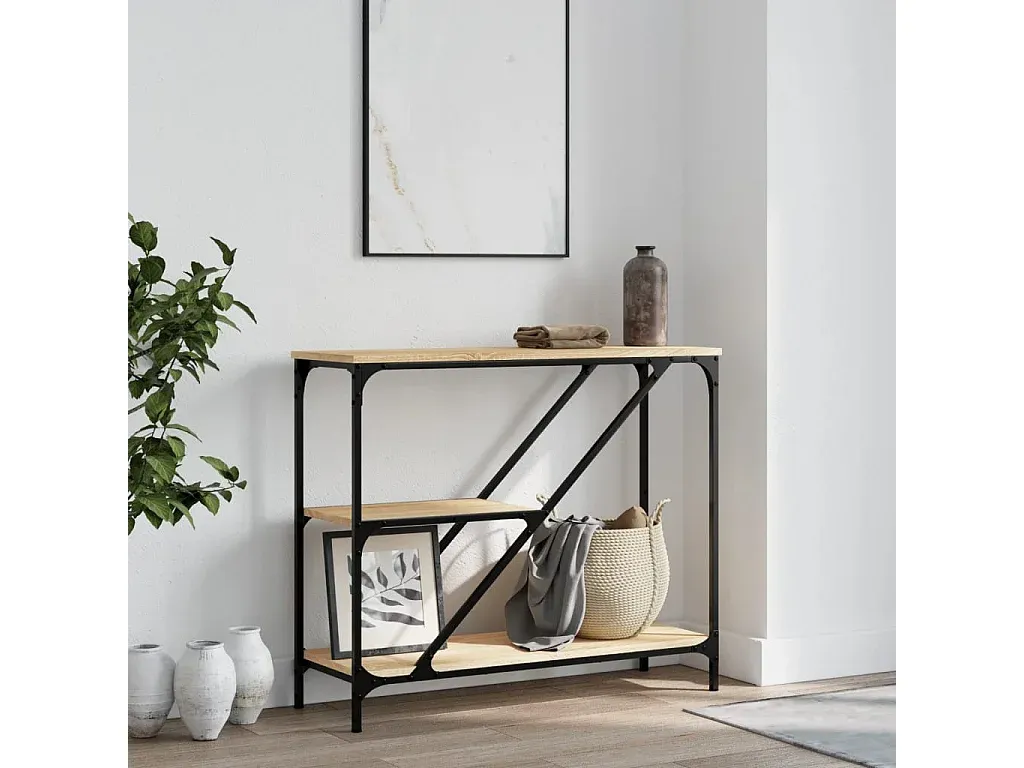 Moderner Konsolentisch aus Holzwerkstoff in Eichenoptik