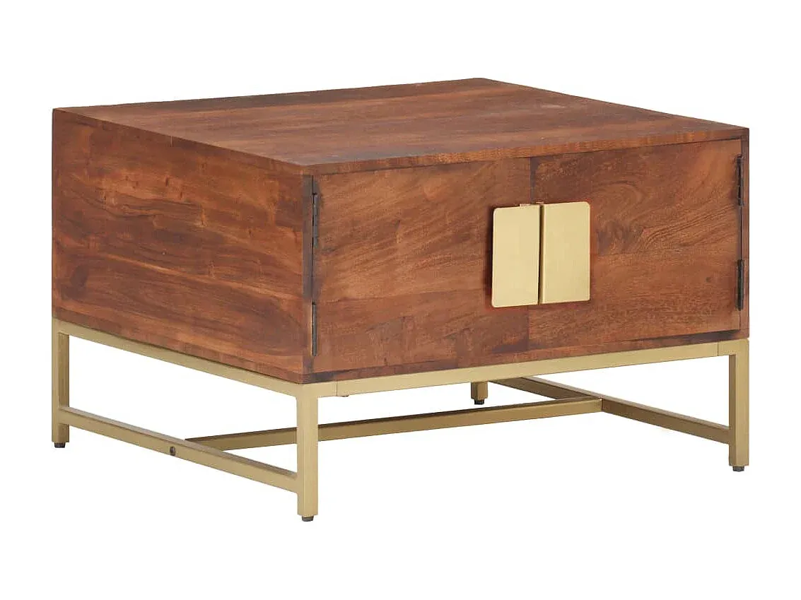 Quadratischer Wohnzimmertisch aus Akazienholz