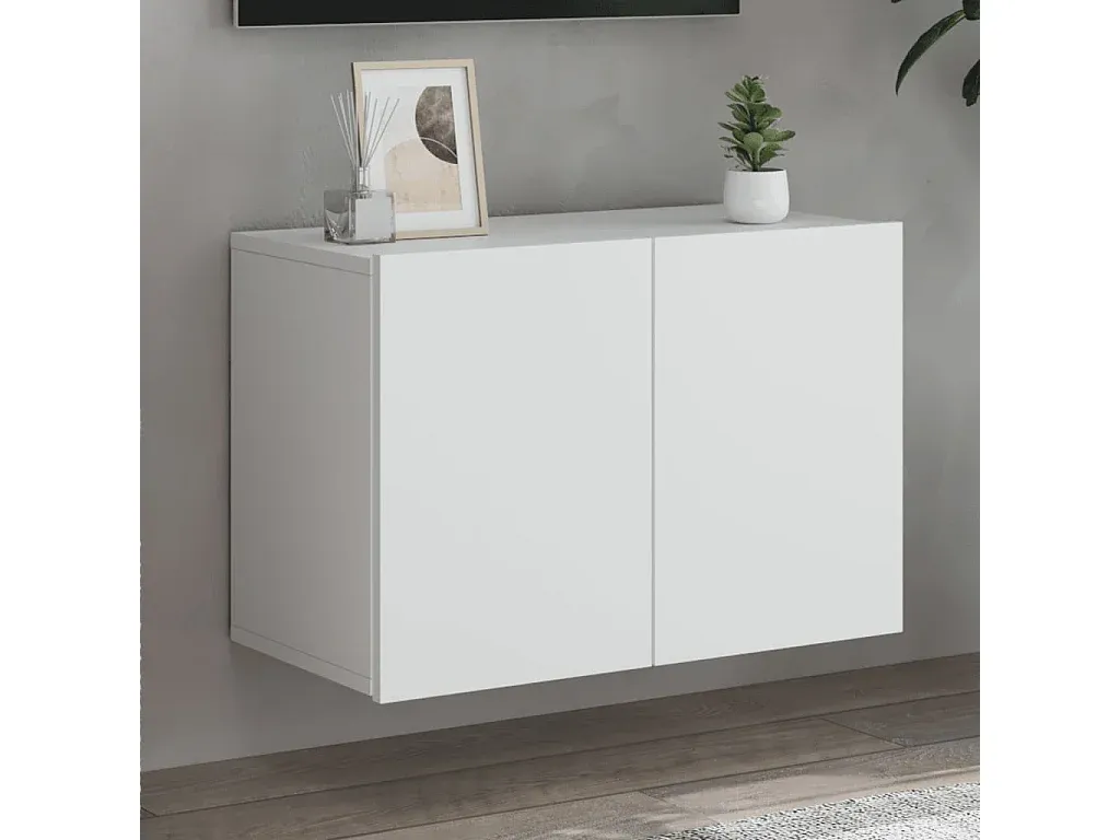 Moderner TV-Wandschrank in Weiß, 60x30x41 cm