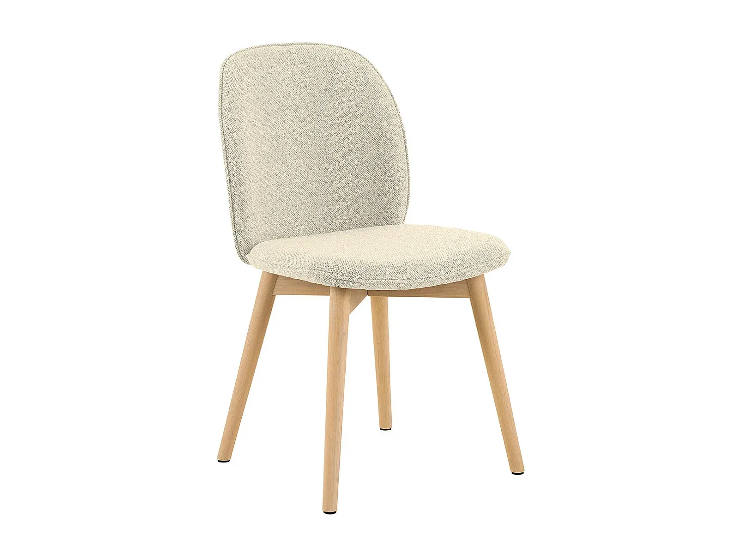 Esszimmerstuhl aus Bouclé in Beige