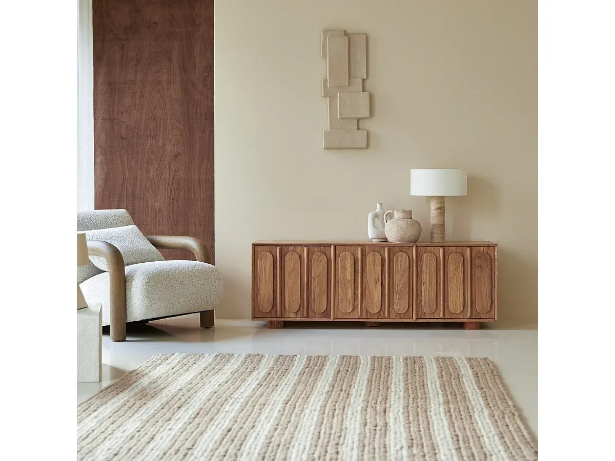 Moderner TV-Schrank aus massivem Akazienholz