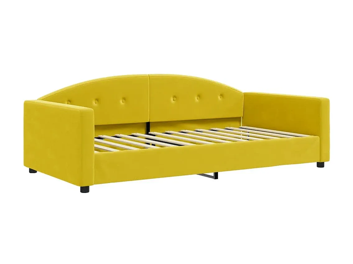 Gelbes Tagesbett aus Samt 100x200 cm