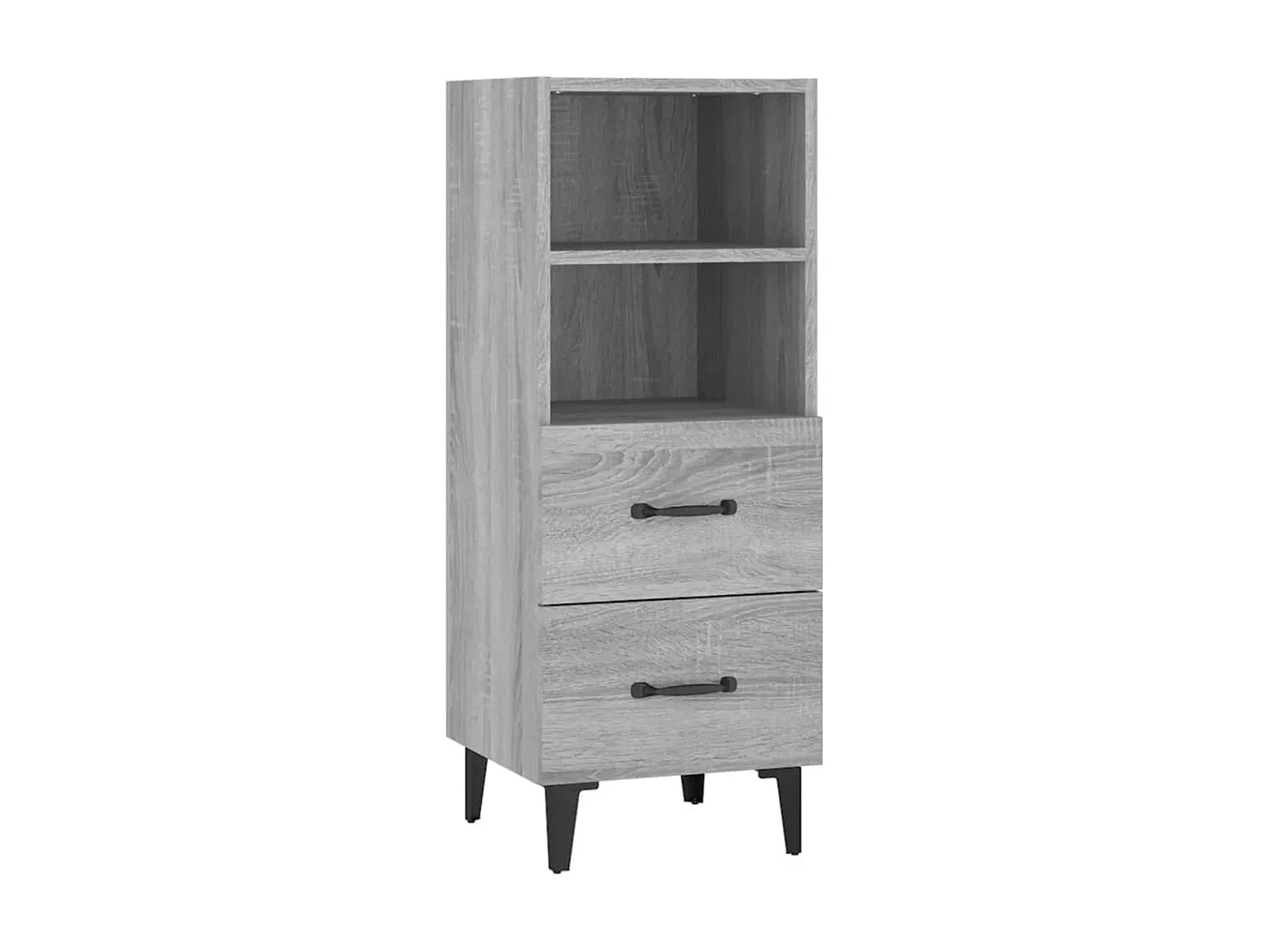Moderner Grauer Sideboard Aus Holzwerkstoff 34,5x34x90 cm