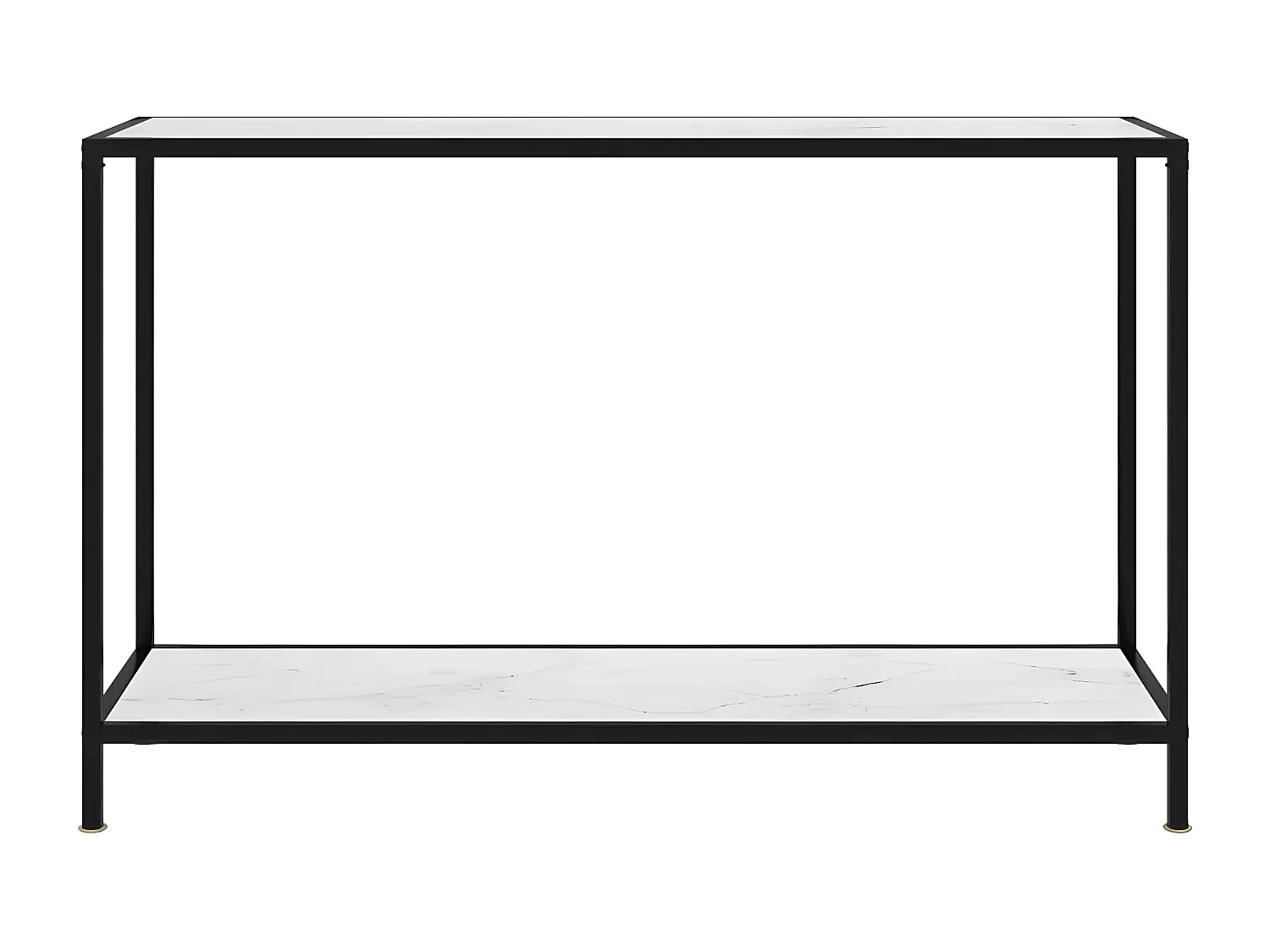 Moderner Flurtisch aus Hartglas, Weiß, 120x35x75 cm