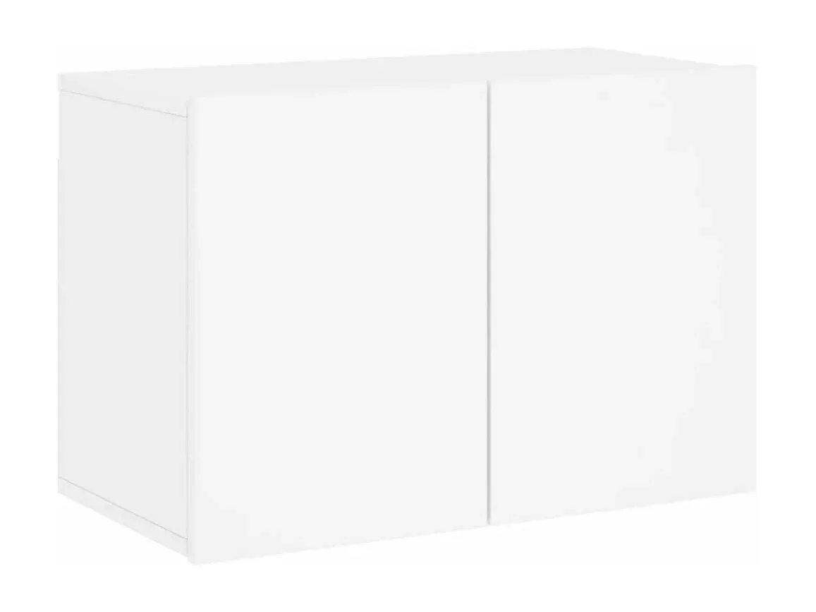Moderner TV-Wandschrank in Weiß, 60x30x41 cm