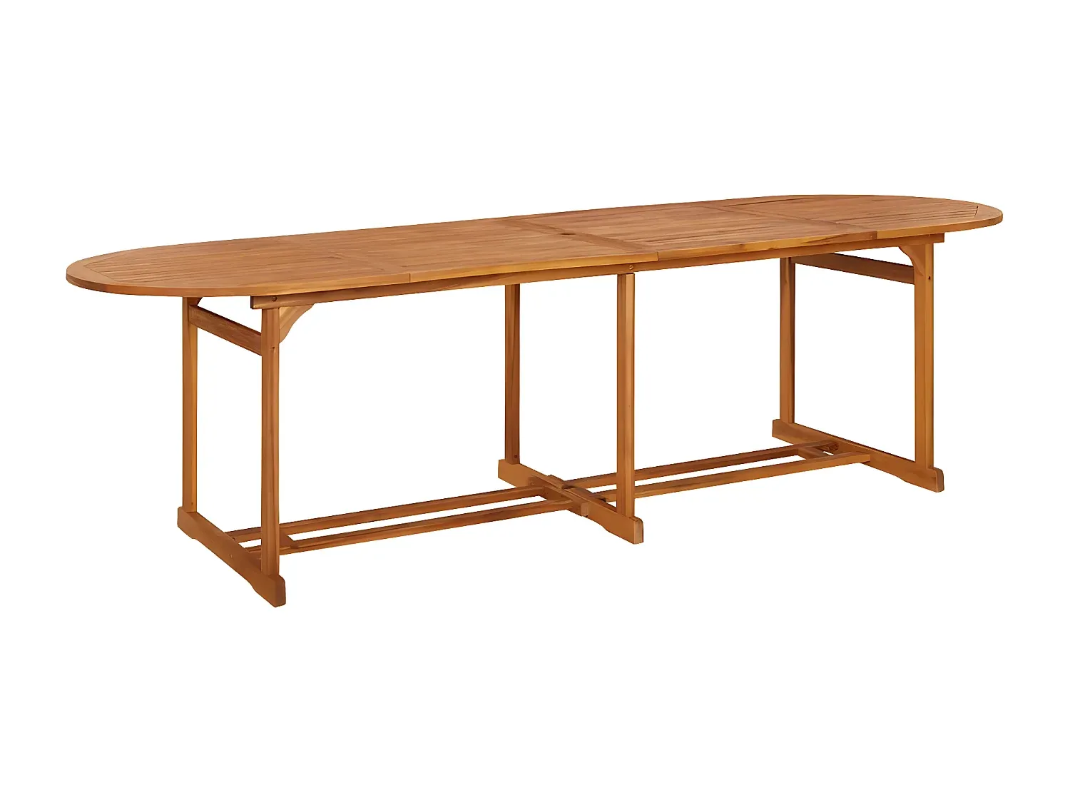 Großer Garten-Esstisch aus Akazienholz 280x90x75 cm