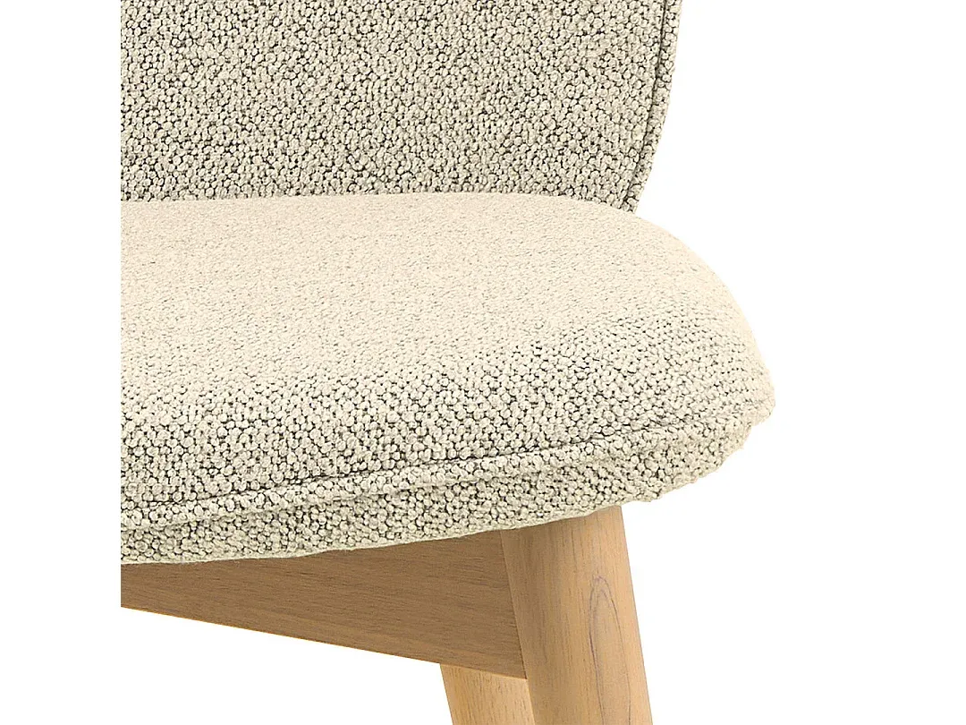 Esszimmerstuhl aus Bouclé in Beige