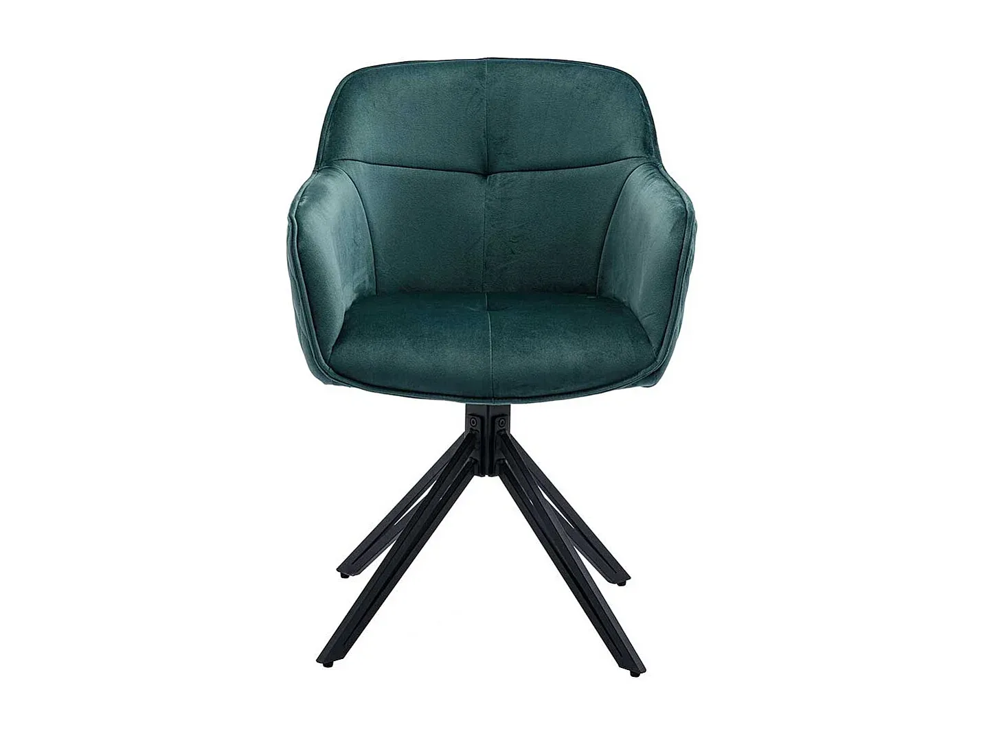 Moderner Bürostuhl mit Drehfunktion, grün-schwarz, Metallgestell