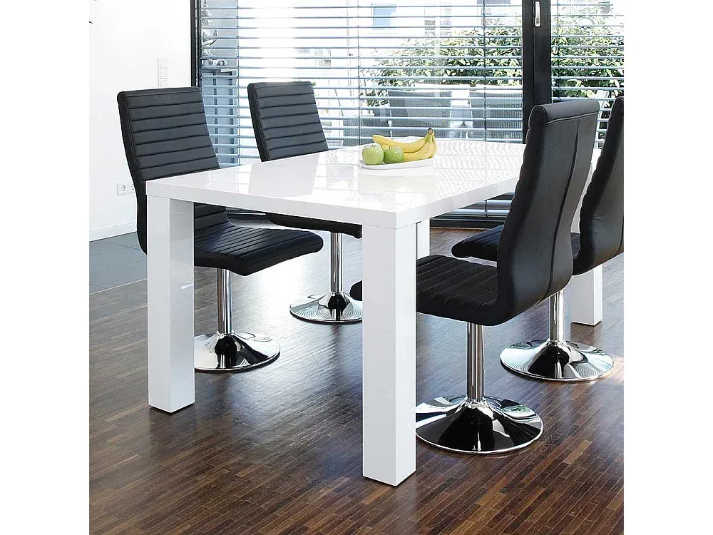 Moderner Esstisch in Hochglanz Weiß