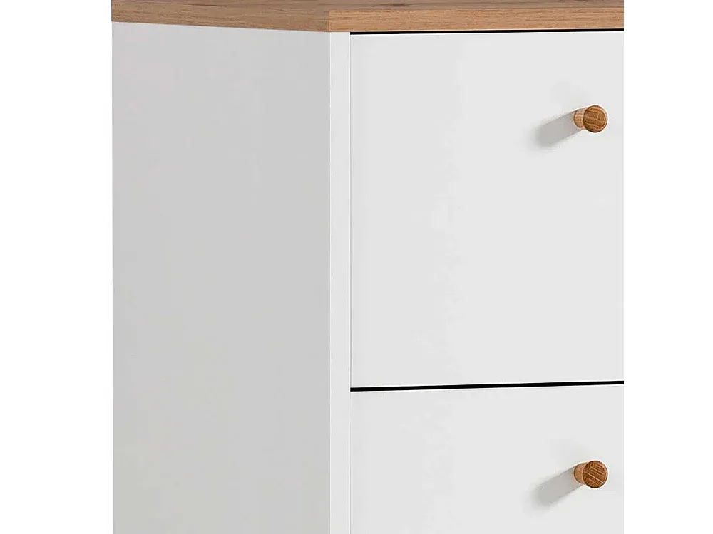 Moderne Hochkommode mit Vier Schubladen im Skandi-Stil