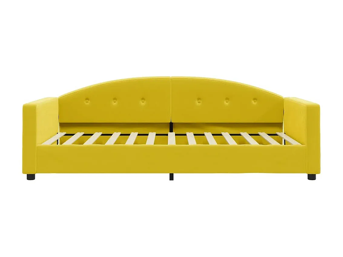 Gelbes Tagesbett aus Samt 100x200 cm