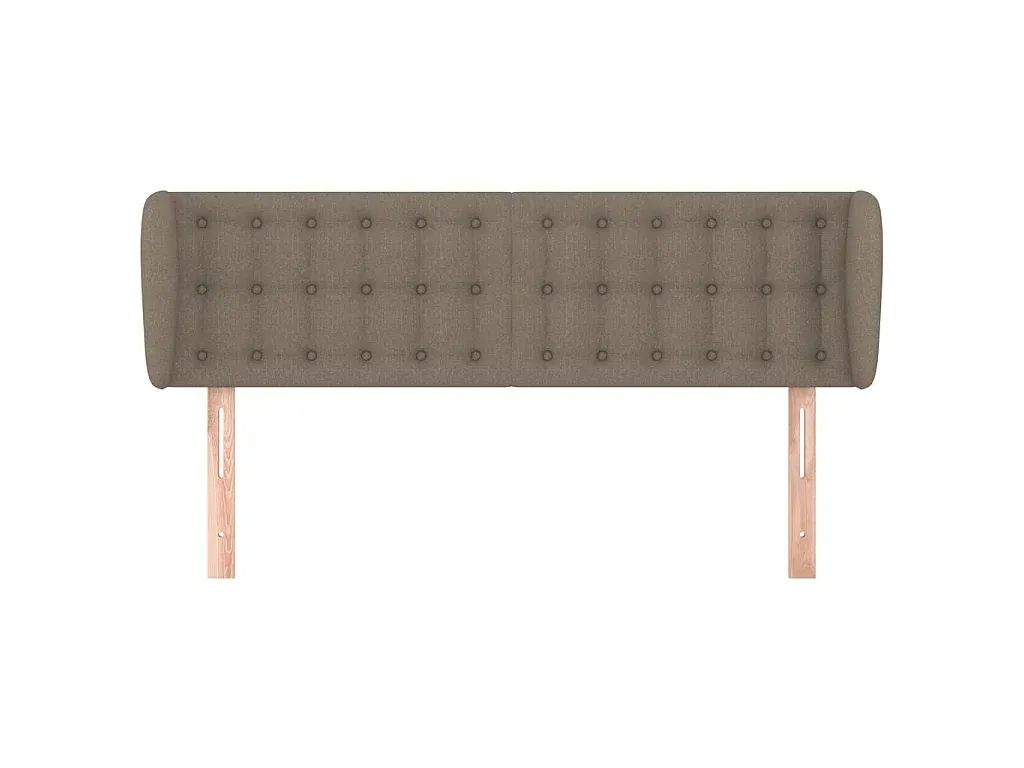 Stoff Bettkopfteil mit Ohren in Taupe 147x23x78/88 cm