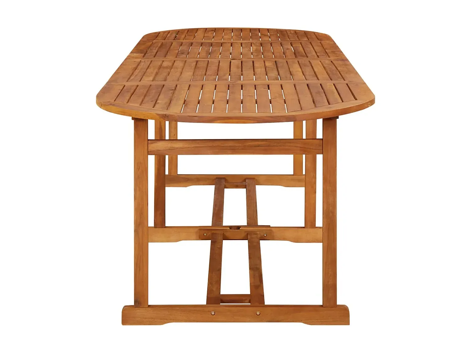 Großer Garten-Esstisch aus Akazienholz 280x90x75 cm