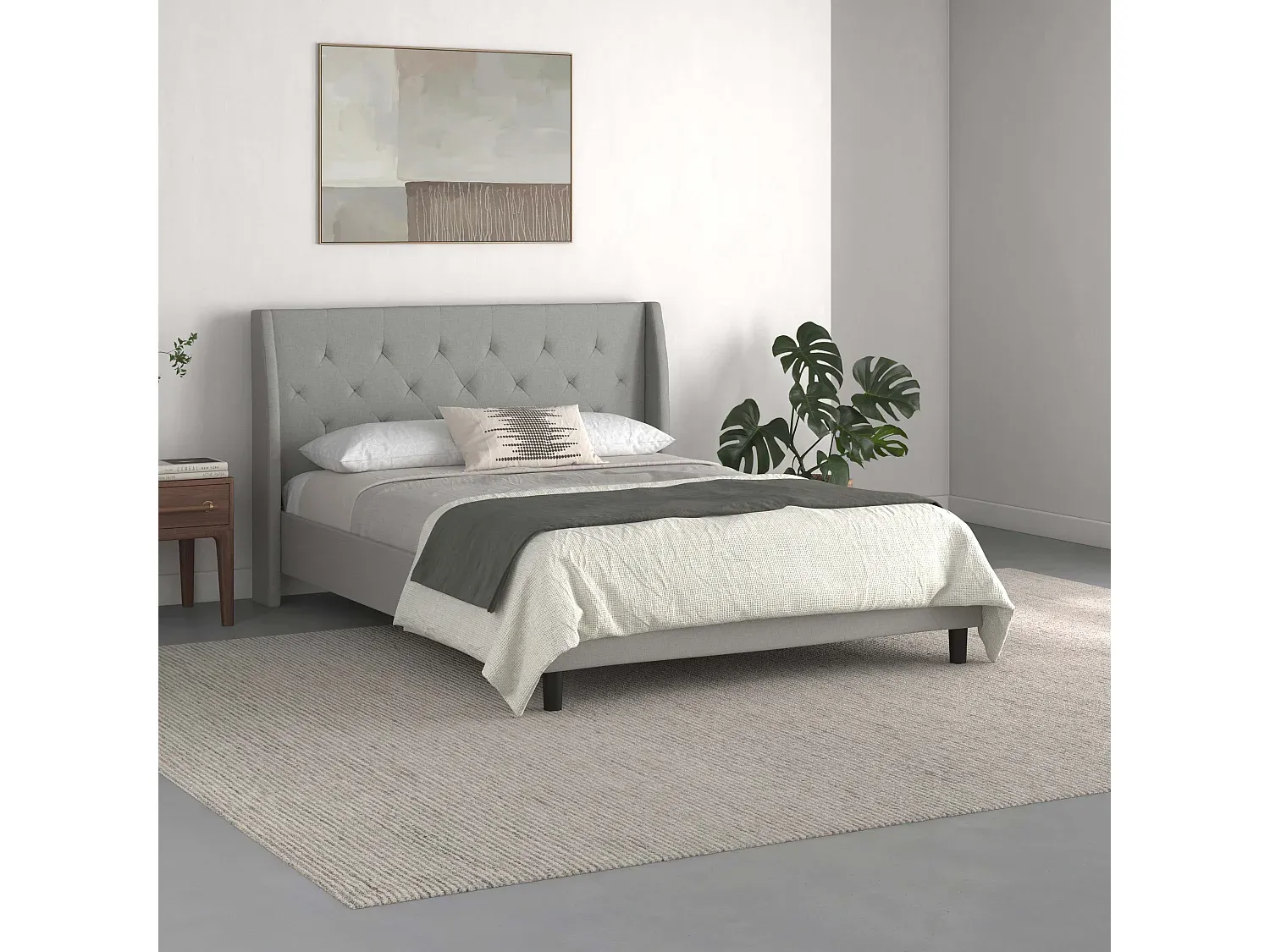 Luxuriöse Bettwäsche 140x200 Hellgrau