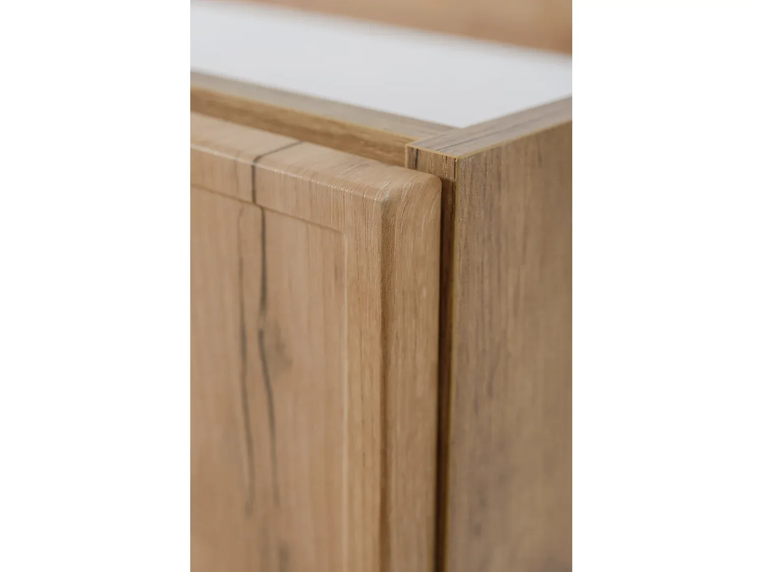 Moderner Badezimmerschrank mit goldenen Griffen, Eiche-Dekor, 120x46x57 cm