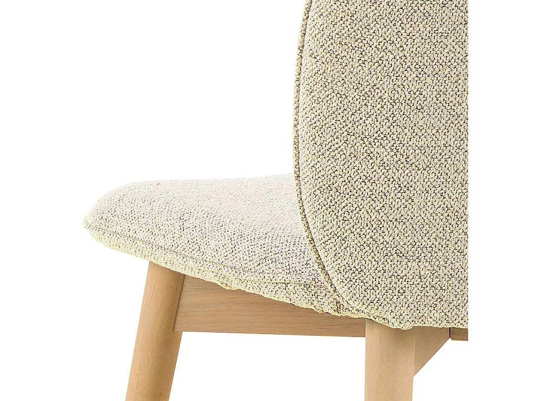 Esszimmerstuhl aus Bouclé in Beige
