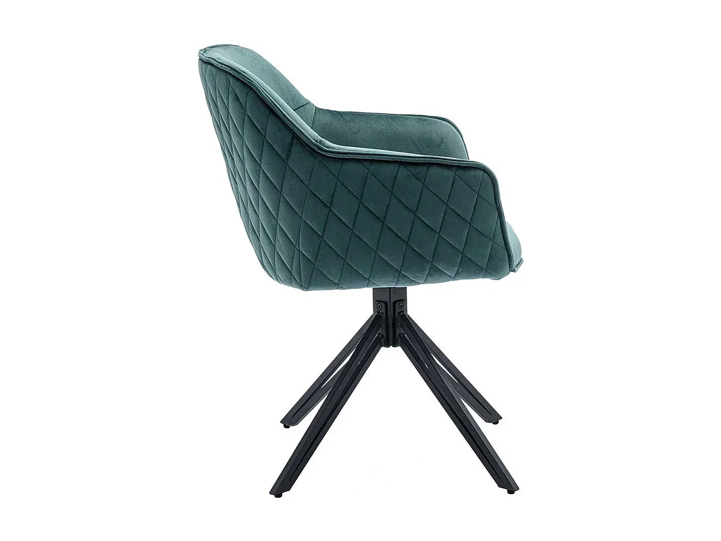 Moderner Bürostuhl mit Drehfunktion, grün-schwarz, Metallgestell