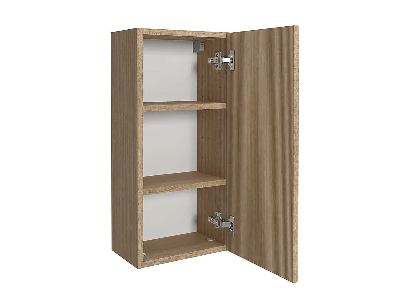 Hängeschrank für das Badezimmer in heller Eiche