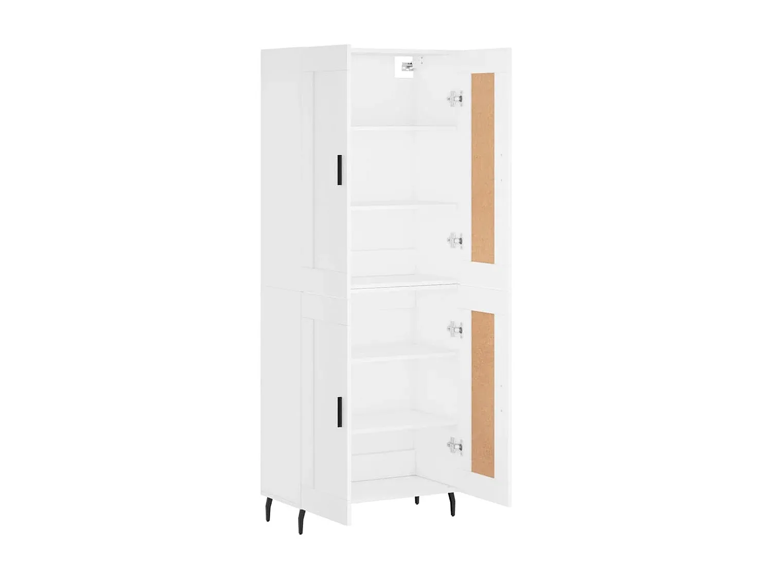 Hochschrank mit Türen Weiß 70x35x180 cm