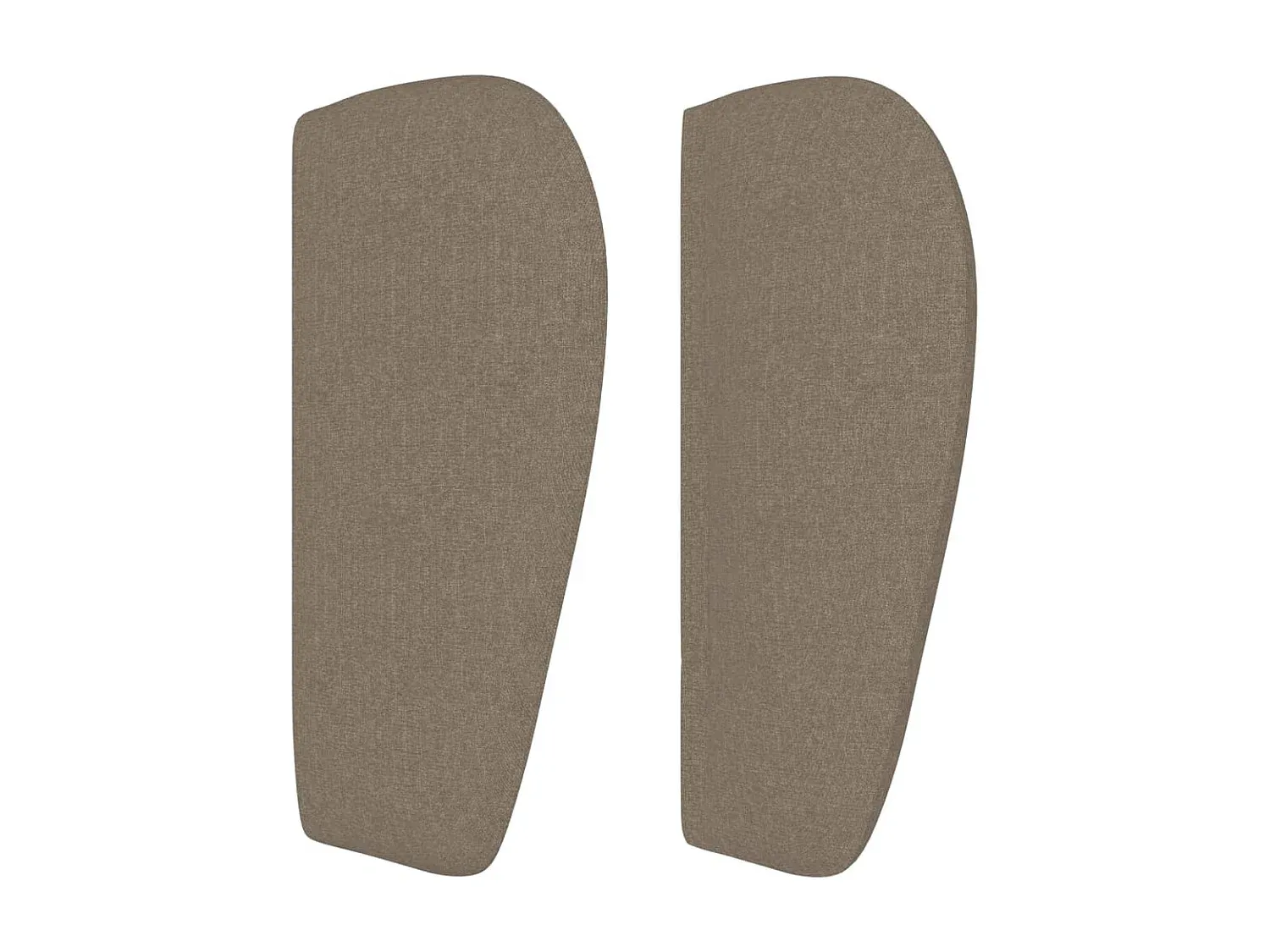 Stoff Bettkopfteil mit Ohren in Taupe 147x23x78/88 cm