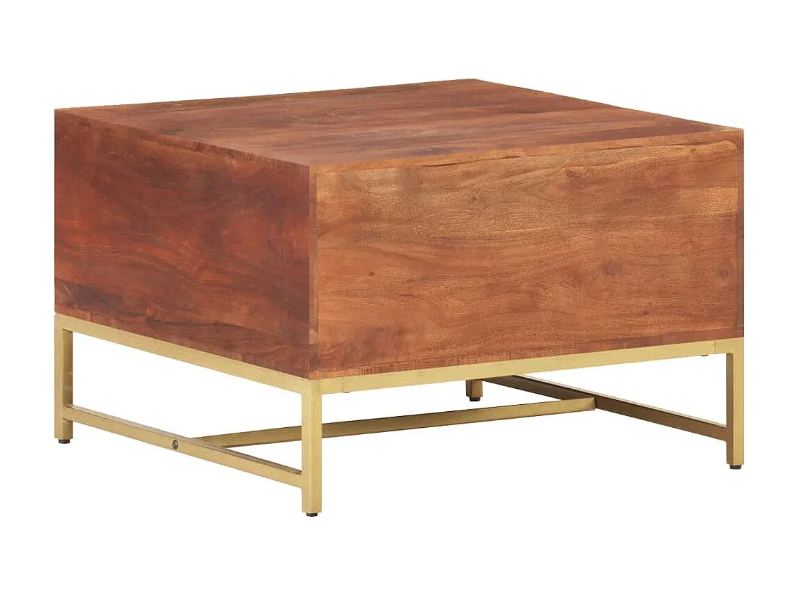 Quadratischer Wohnzimmertisch aus Akazienholz