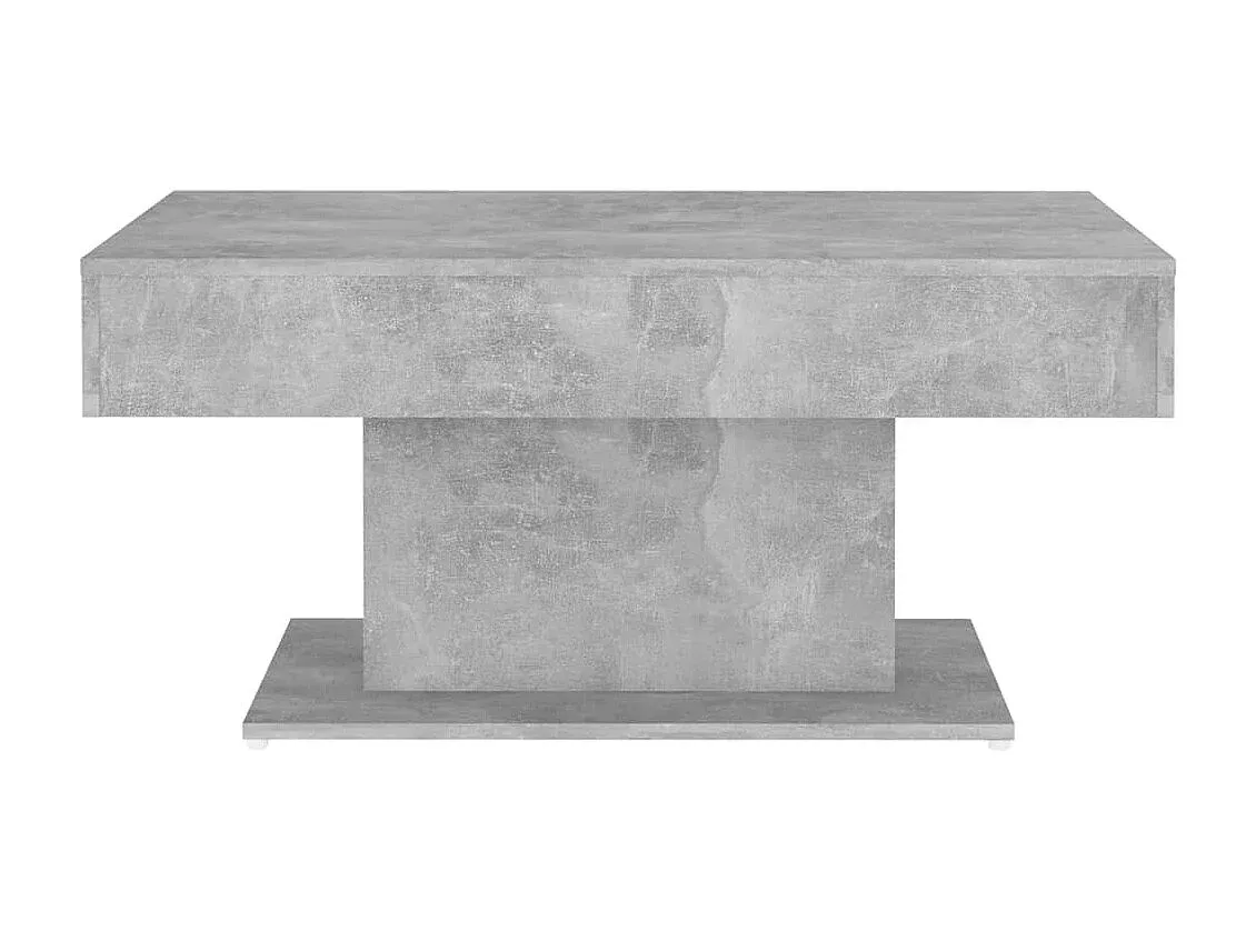 Moderner Couchtisch in Betongrau, 96x50x45 cm, Holzoptik