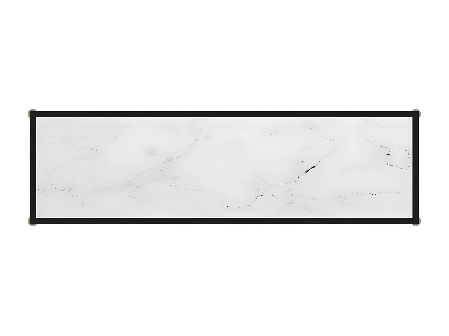 Moderner Flurtisch aus Hartglas, Weiß, 120x35x75 cm