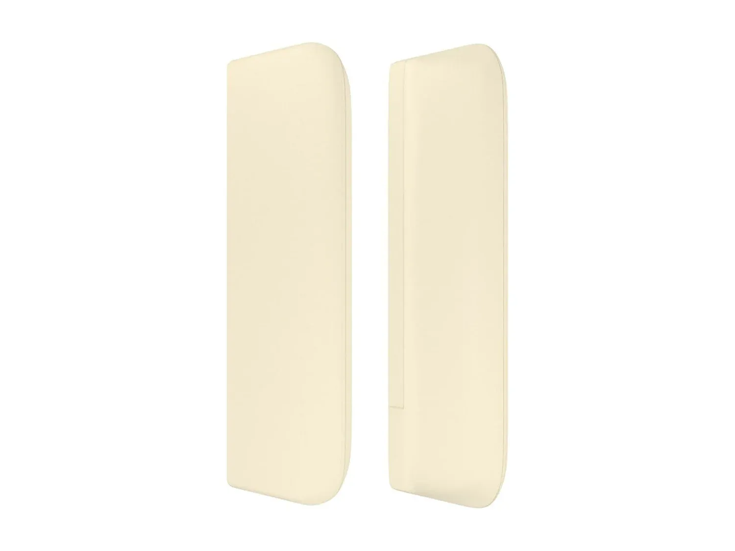 Polster-Kopfteil mit Ohren, Creme, Kunstleder, 183x16x78/88 cm