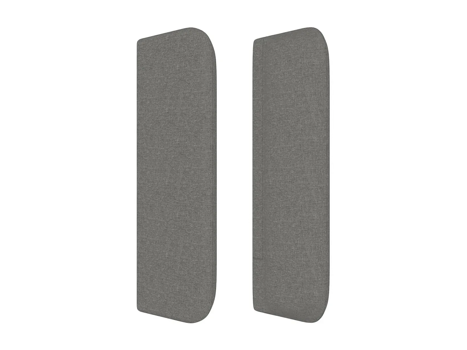 Dunkelgraues Stoff-Kopfteil mit Ohren 203x16x78/88 cm