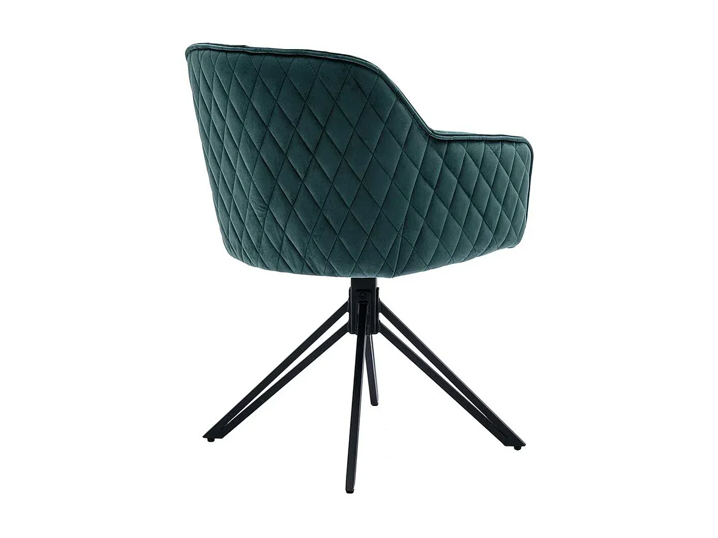 Moderner Bürostuhl mit Drehfunktion, grün-schwarz, Metallgestell