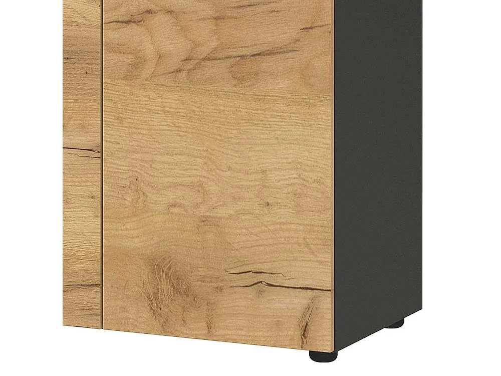 Sekretär für Arbeitszimmer in Eichenoptik und Anthrazit