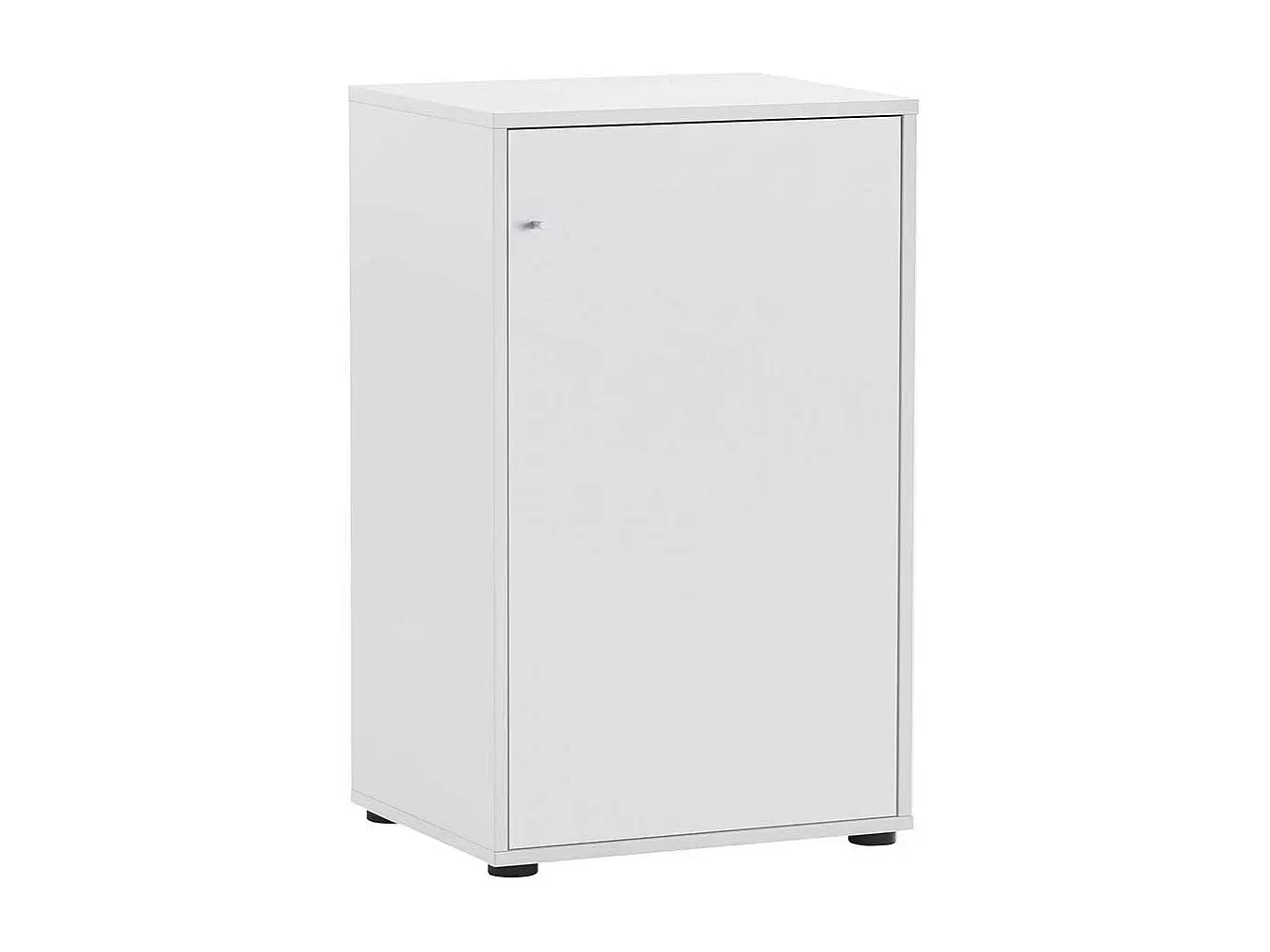 Weißer Aktenschrank mit Dreh- und Schiebetüren