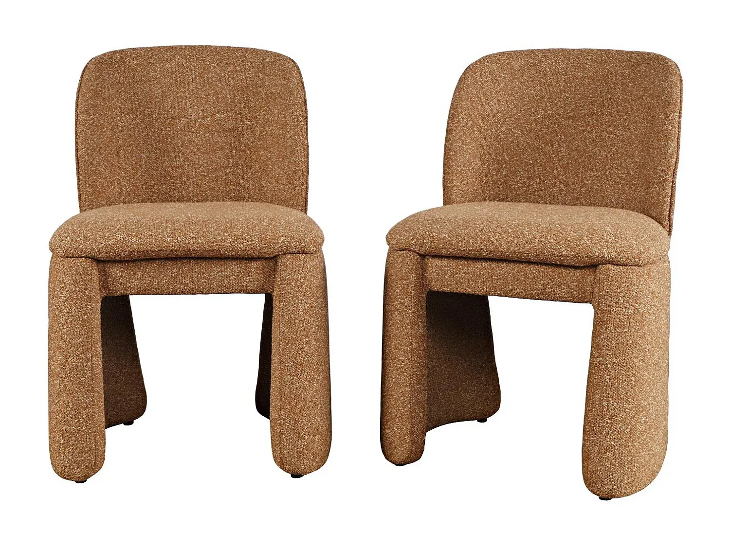 Bequemer Polsterstuhl in Orange-Grau, 54x83x60,5 cm