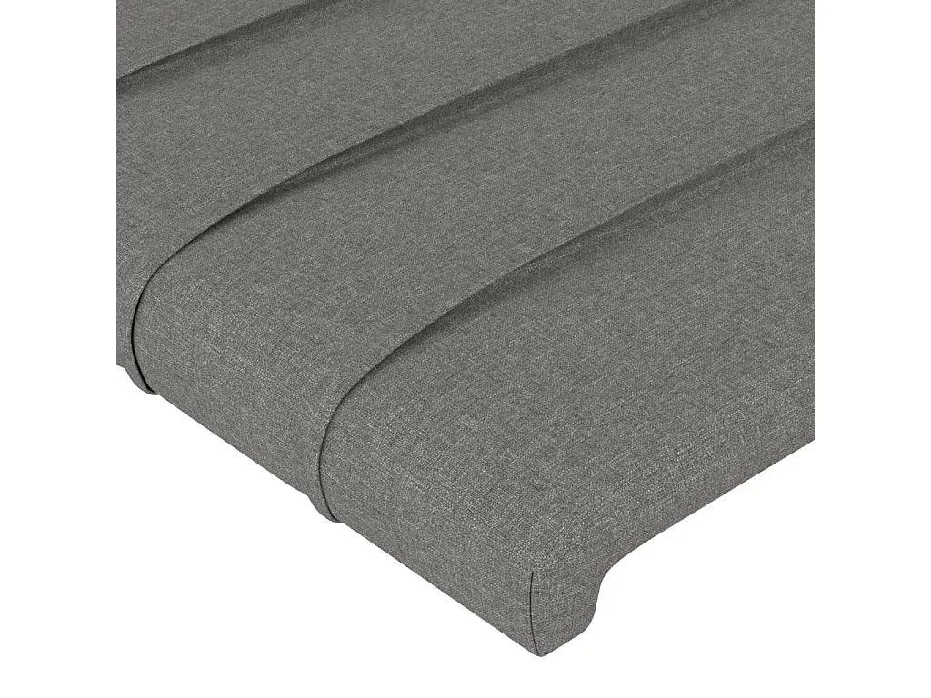 Dunkelgraues Stoff-Kopfteil mit Ohren 203x16x78/88 cm