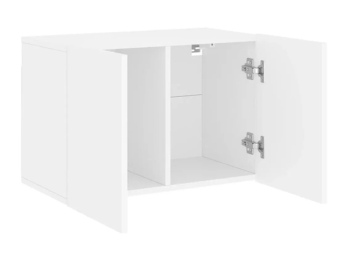 Moderner TV-Wandschrank in Weiß, 60x30x41 cm