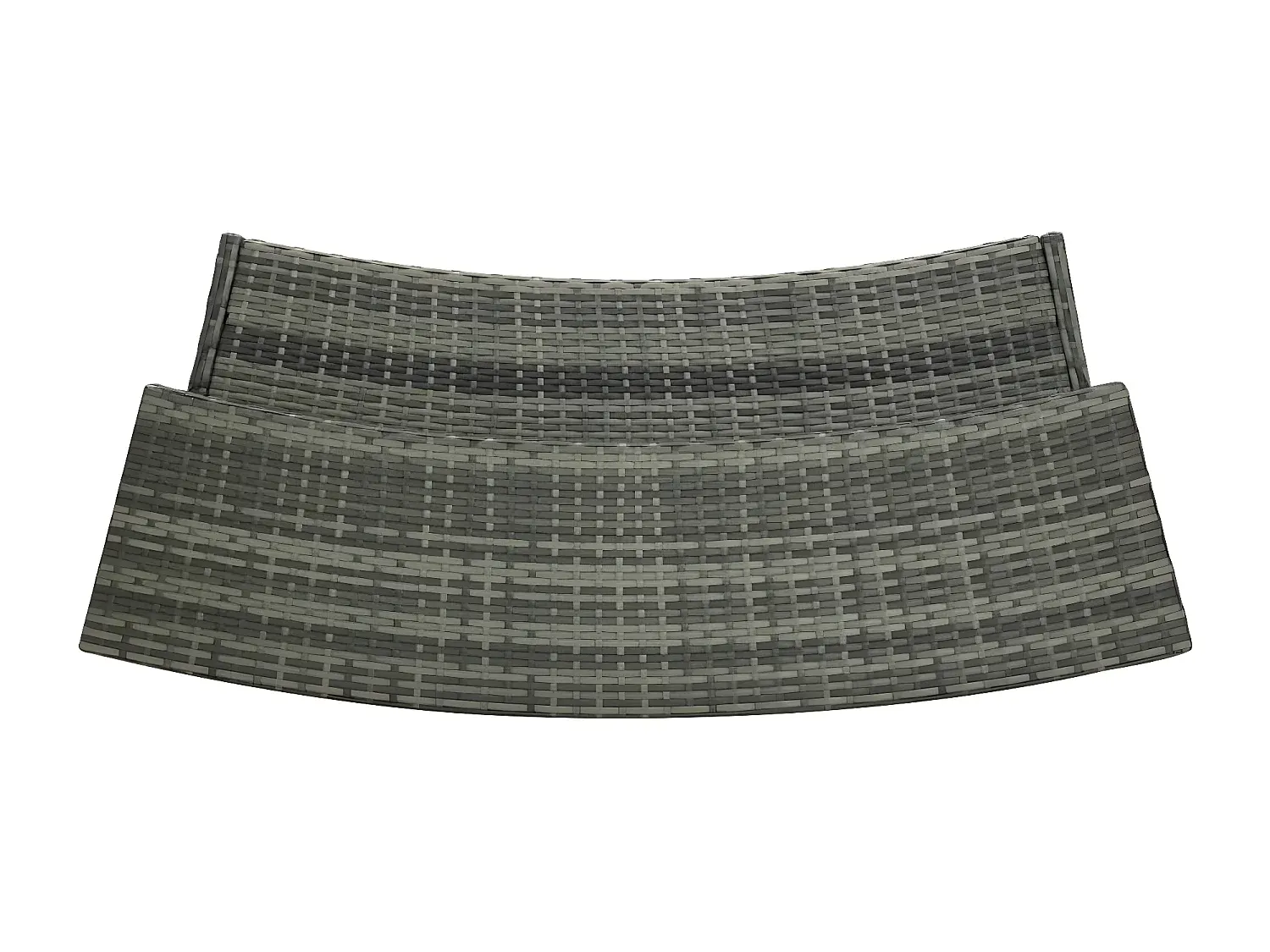 Eleganter Garten-Bartisch Grau aus Poly Rattan 120x55x110 cm