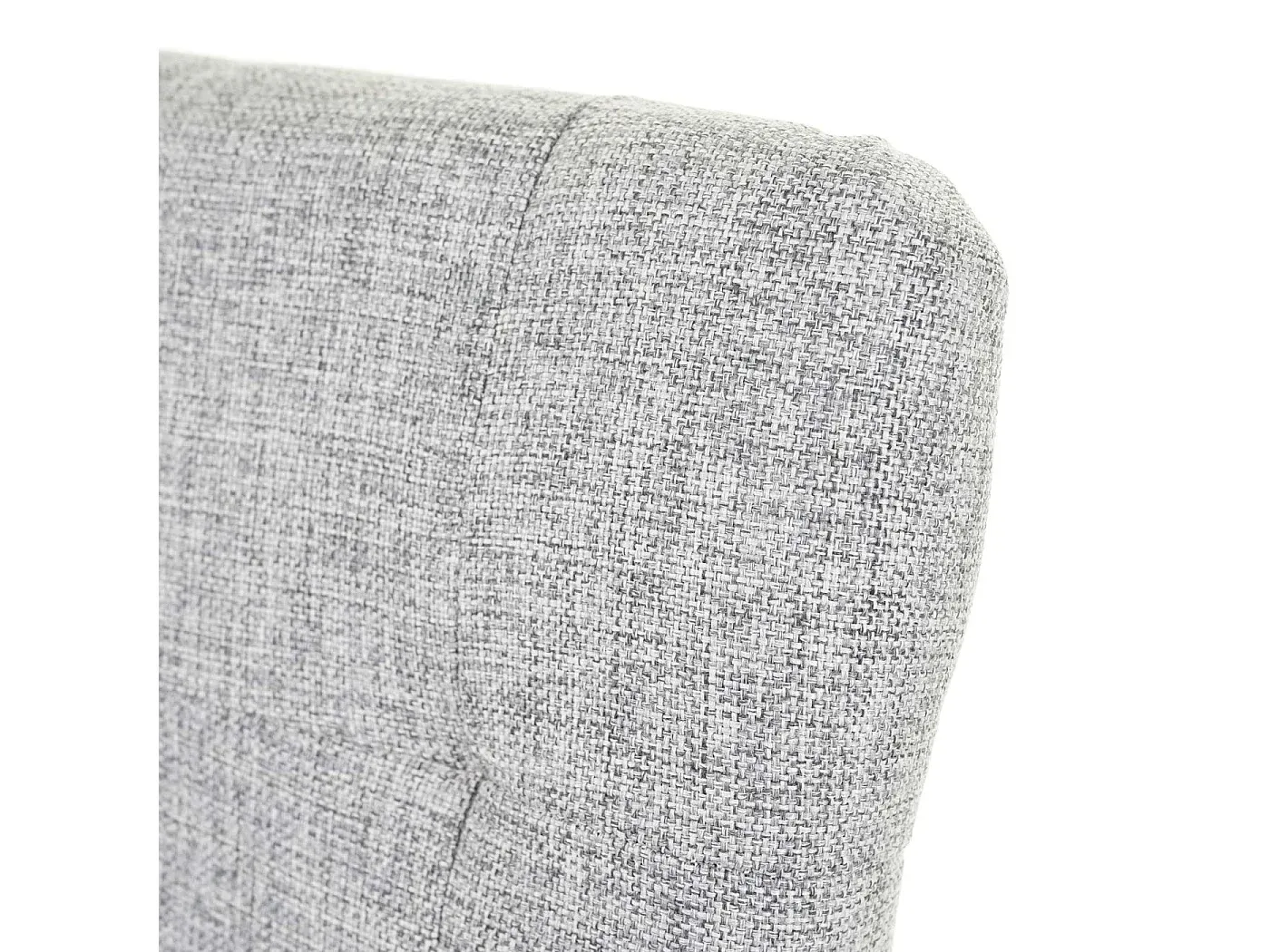 Moderner Esszimmerstuhl im 6er-Set, grauer Stoff mit hellen Beinen