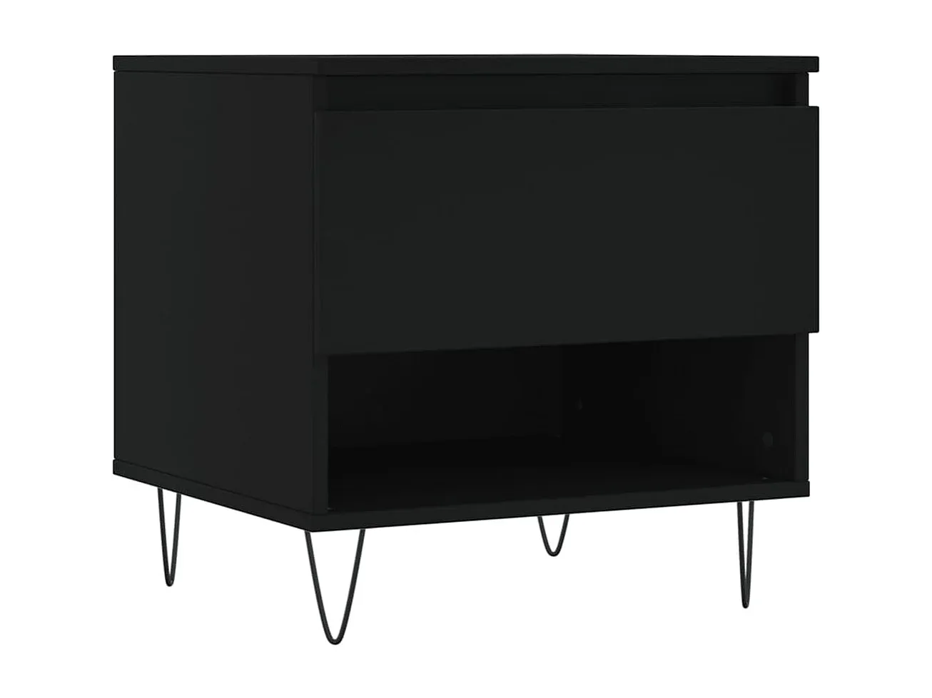 Moderner Couchtisch im 2er-Set aus Holzwerkstoff, Schwarz