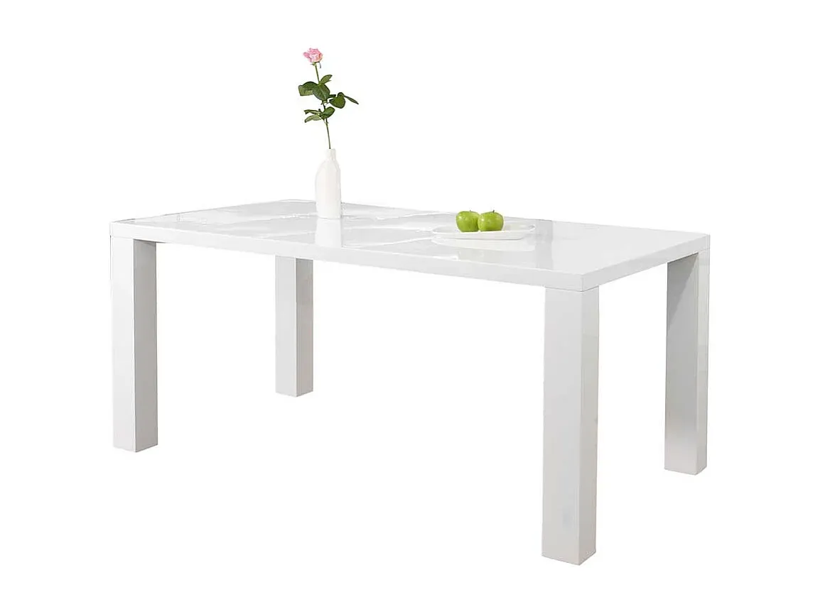Moderner Esstisch in Hochglanz Weiß